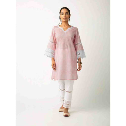 Roze Azhra Pink Kurta (Set of 3)