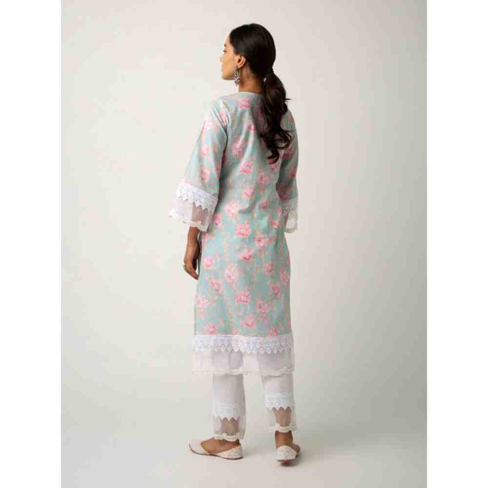 Roze Keya Blue Kurta
