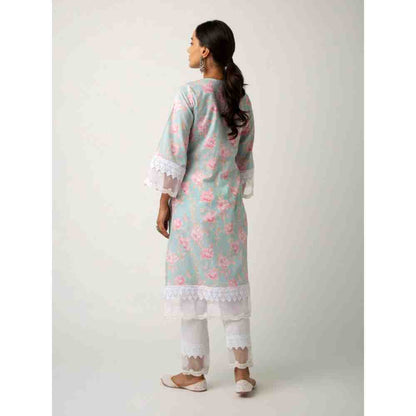 Roze Keya Blue Kurta