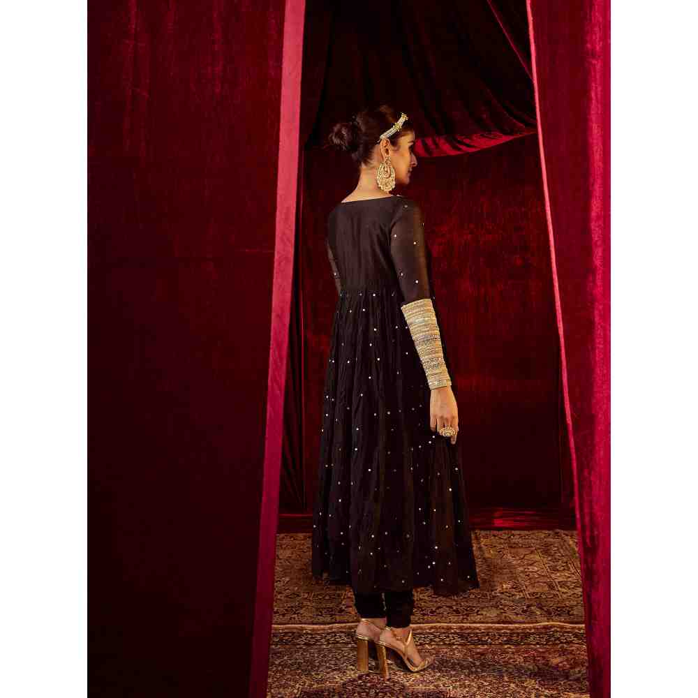 Roze Meher Black Anarkali (Set of 3)