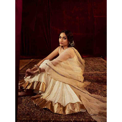 Roze Shahina Ivory Sharara (Set of 3)