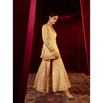 Roze Sultana Gold Sharara (Set of 3)