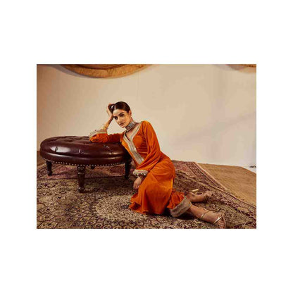 Roze Nargis Orange Palazzo (Set of 2)