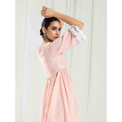 Roze Aura Peach Kurta and Pant with Dupatta (Set of 3)