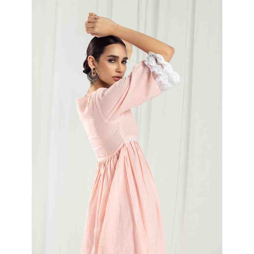Roze Aura Peach Kurta