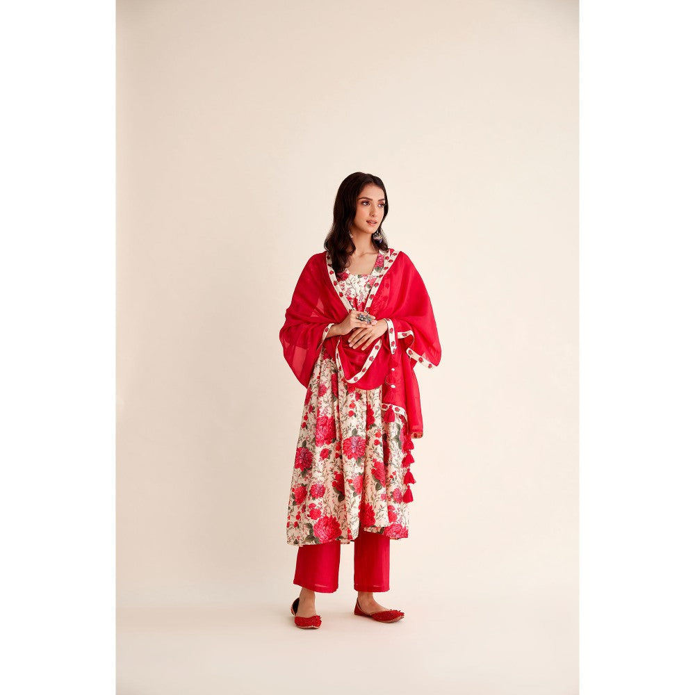 Roze Muskaan Chanderi Anarkali (Set of 3)