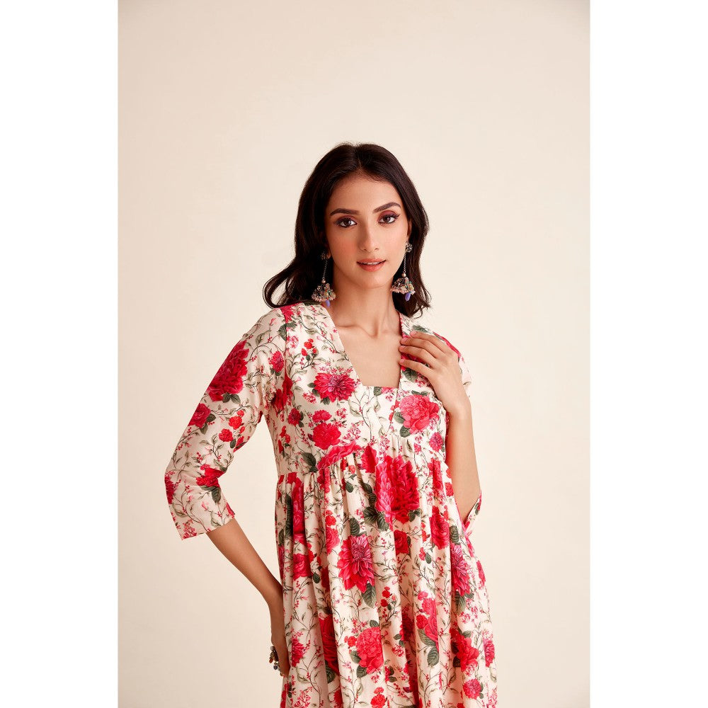 Roze Muskaan Chanderi Anarkali (Set of 3)