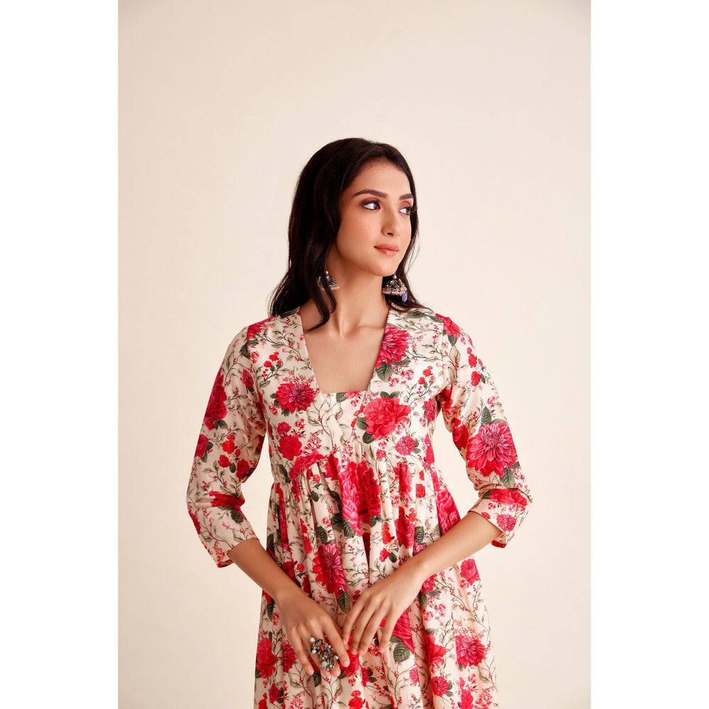 Roze Muskaan Chanderi Anarkali (Set of 3)
