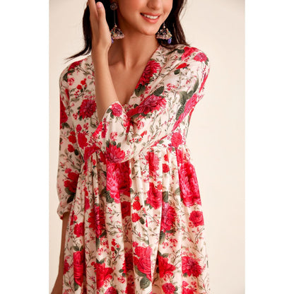 Roze Muskaan Chanderi Anarkali (Set of 3)