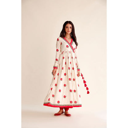 Roze Jashn Chanderi Angrakha (Set of 3)