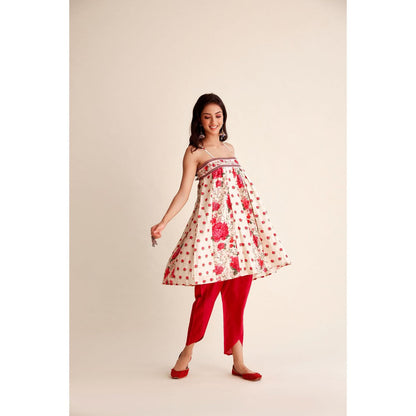 Roze Roshni Chanderi Kurta (Set of 3)