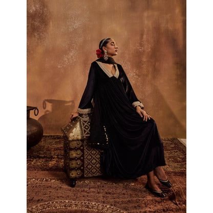 Roze Alina Dupatta - Black