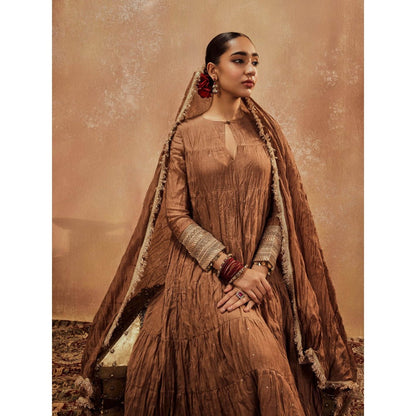 Roze Anam Brown Dupatta