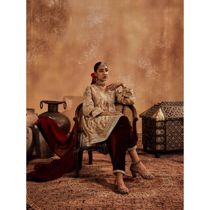 Roze Misba Kurta with Salwar & Dupatta (Set of 3)