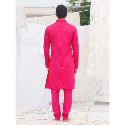 Runit Gupta Bold PinkKurta (Set of 2)