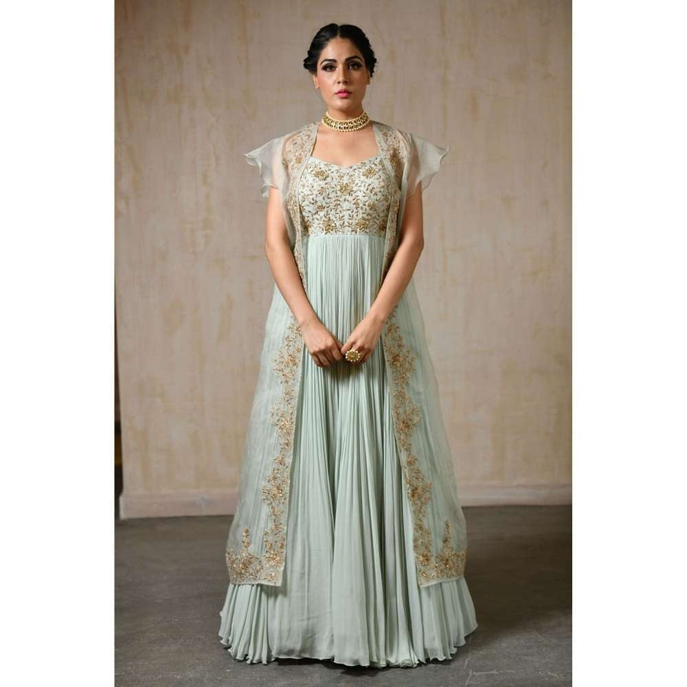 SAISHA Anarkali Gown With Organza Jacket (Set of 2)