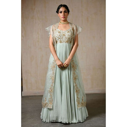 SAISHA Anarkali Gown With Organza Jacket (Set of 2)