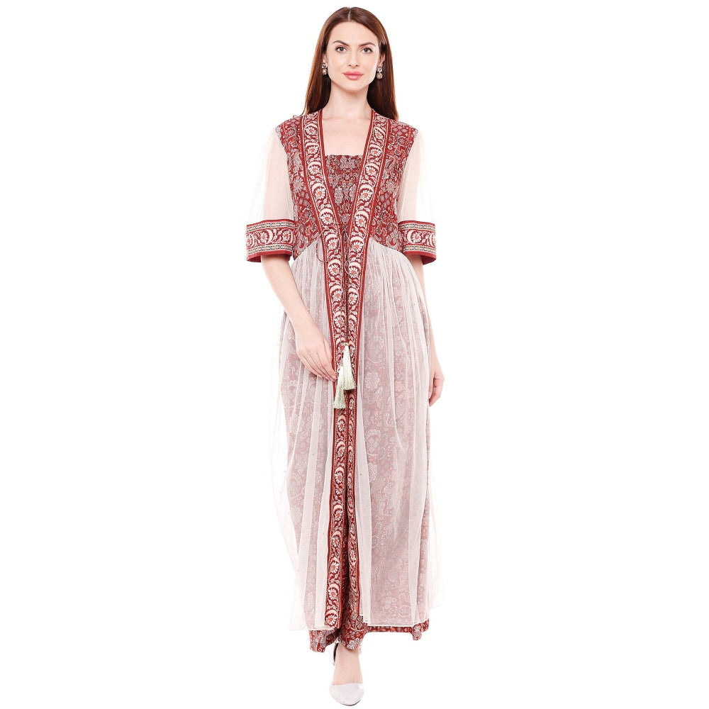 Soup by Sougat Paul Red Jacket Jumpsuit - Customisable (Set of 2)