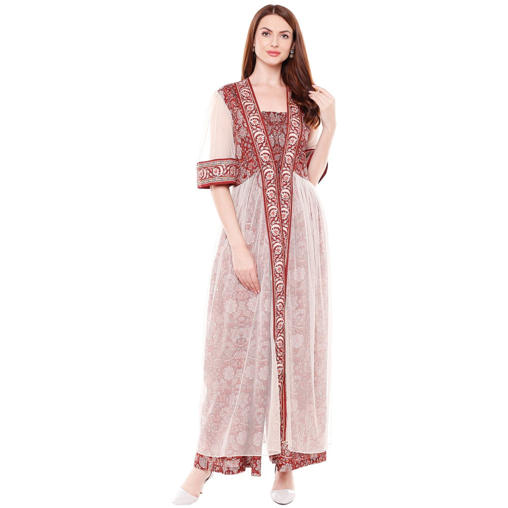 Soup by Sougat Paul Red Jacket Jumpsuit - Customisable (Set of 2)