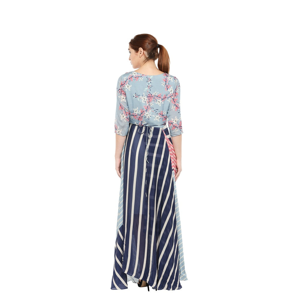 Soup by Sougat Paul Floral Printed Saree Gown - Customisable