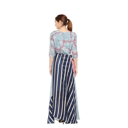 Soup by Sougat Paul Floral Printed Saree Gown - Customisable