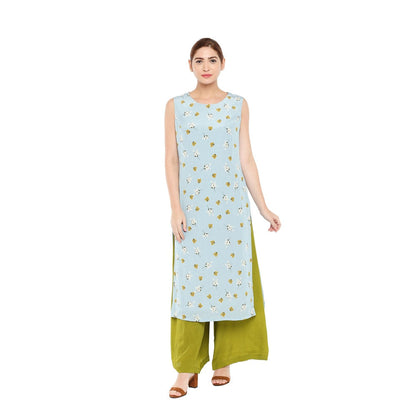 Soup by Sougat Paul Floral Printed Kurta With Pants And Printed Long Jacket