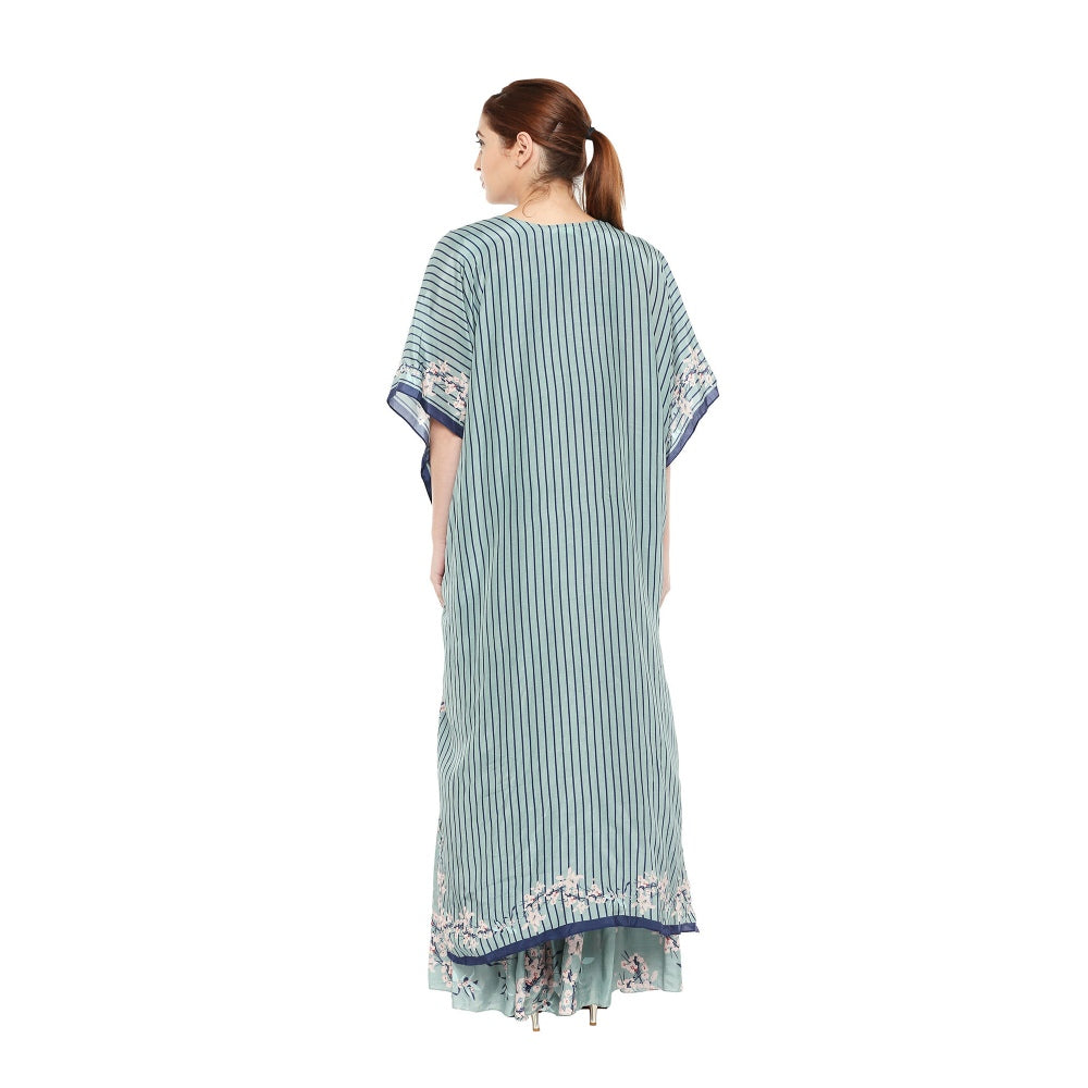 Soup by Sougat Paul Floral Sharara Style Jumpsuit And Printed Cape Jacket - Customisable