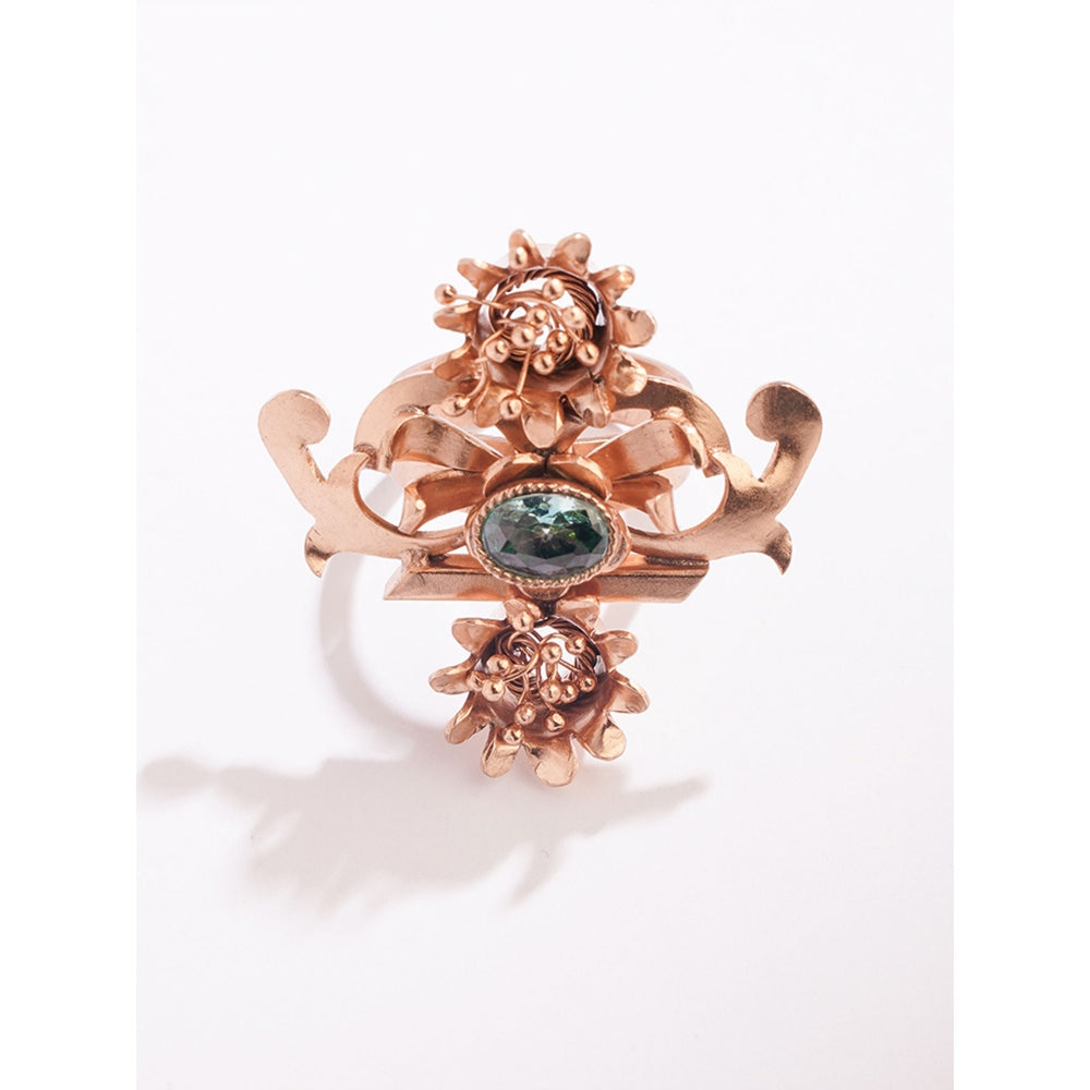 Suhani Pittie Piscean Flame Gold Plated Ring