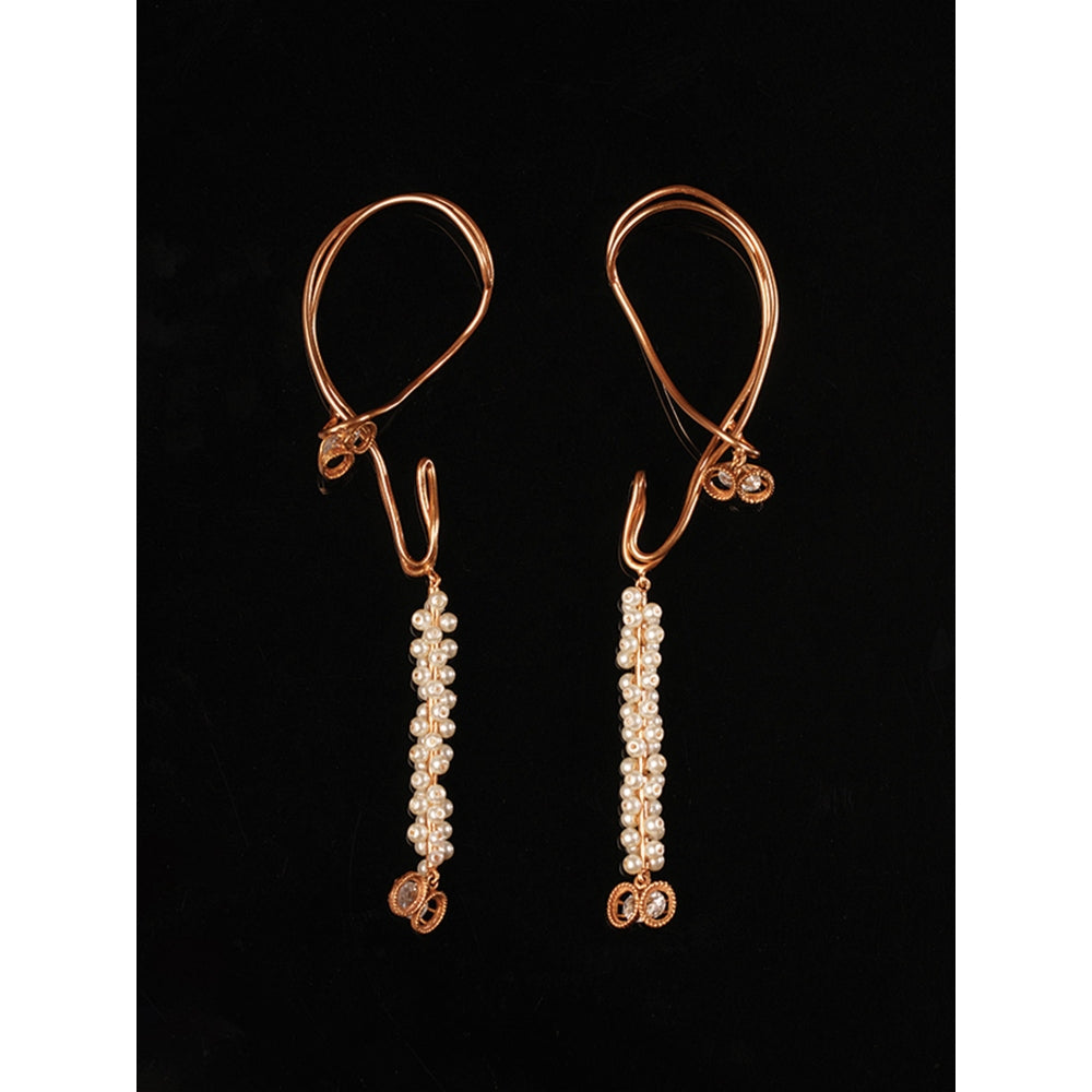 Suhani Pittie Lunar Dew Gold Plated Pearl Ear Cuffs