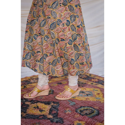 The Indian Ethnic Co. Kalamkari Cotton Yellow Kurta