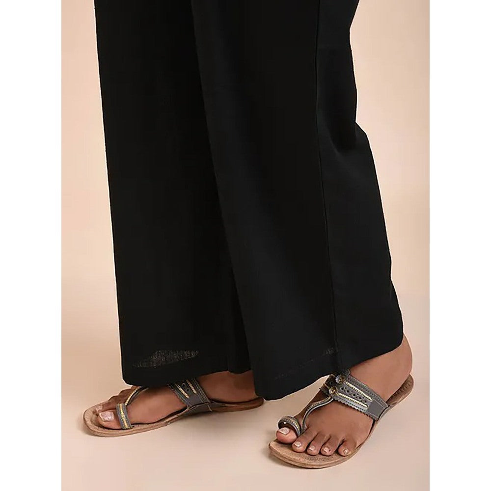 The Indian Ethnic Co. Black Kala Cotton Palazzo