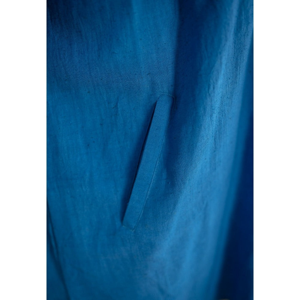 The Indian Ethnic Co. Tieco Dyeverse - Blue Kala Cotton Co-Ords (Set of 2)