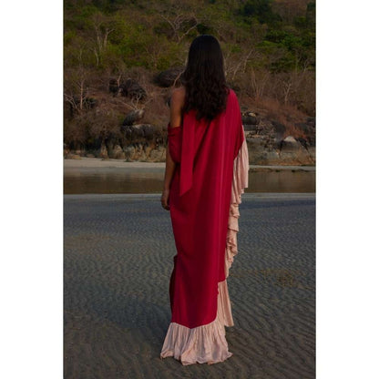 Twinkle Hanspal Off-Shoulder Dress with Frill Detailing