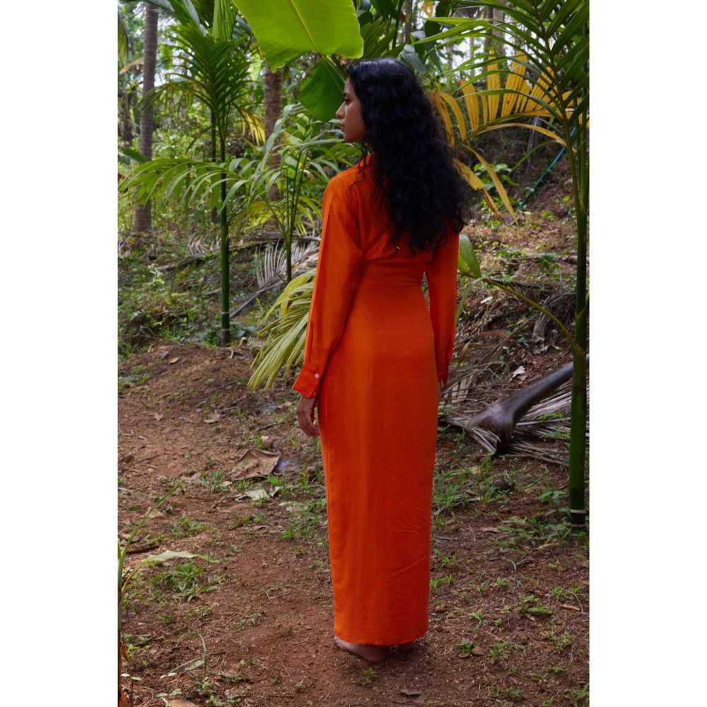 Twinkle Hanspal Layered Shirt Dress with Sarong Embellished Belt