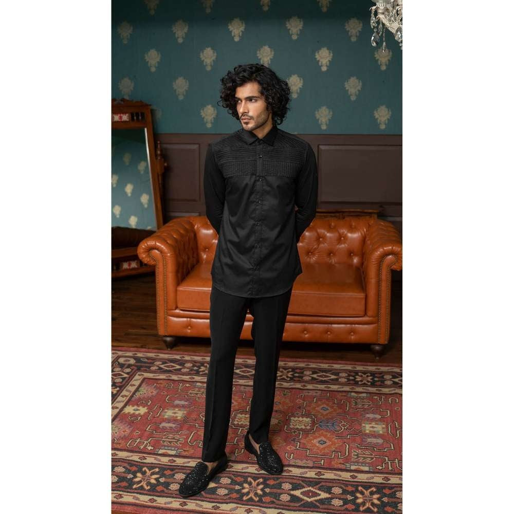 Varun Chakkilam Ebony Black Impressions Shirt