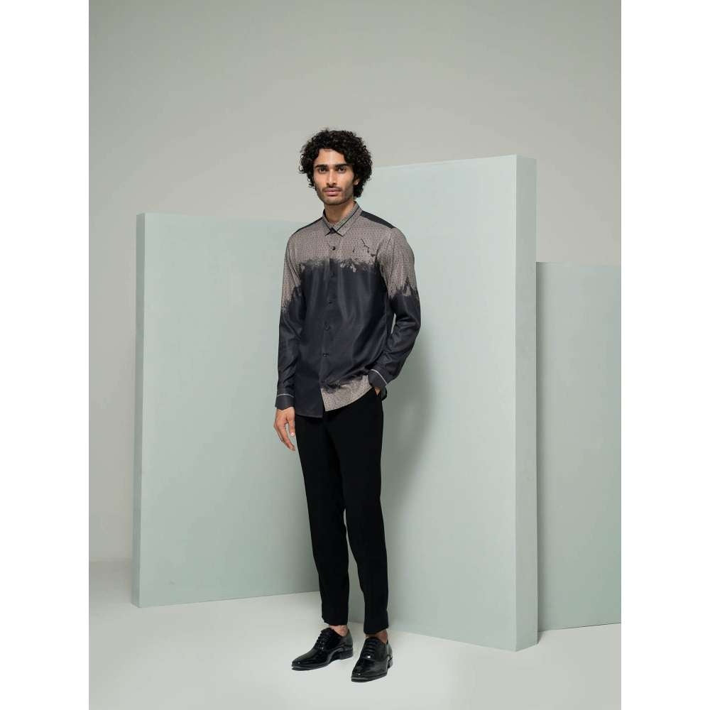 Varun Chakkilam Black Grunge Diffused Shirt