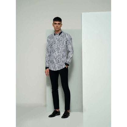 Varun Chakkilam White Printed Shirt