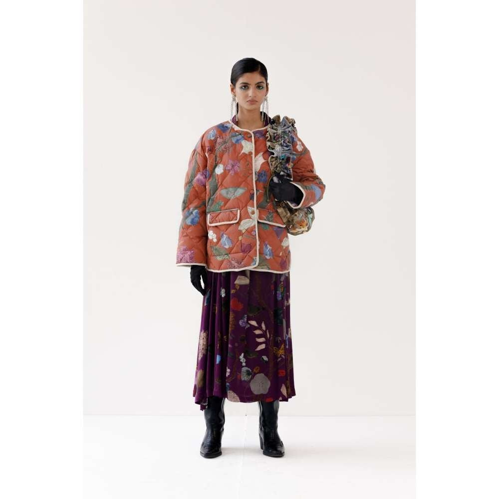 YAVI Luna Ethnic Jacket - Orange