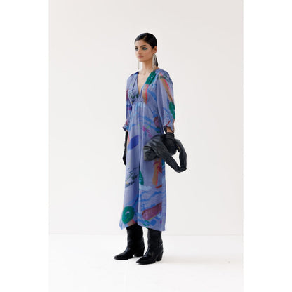 YAVI Hazel Midi Dress - Purple