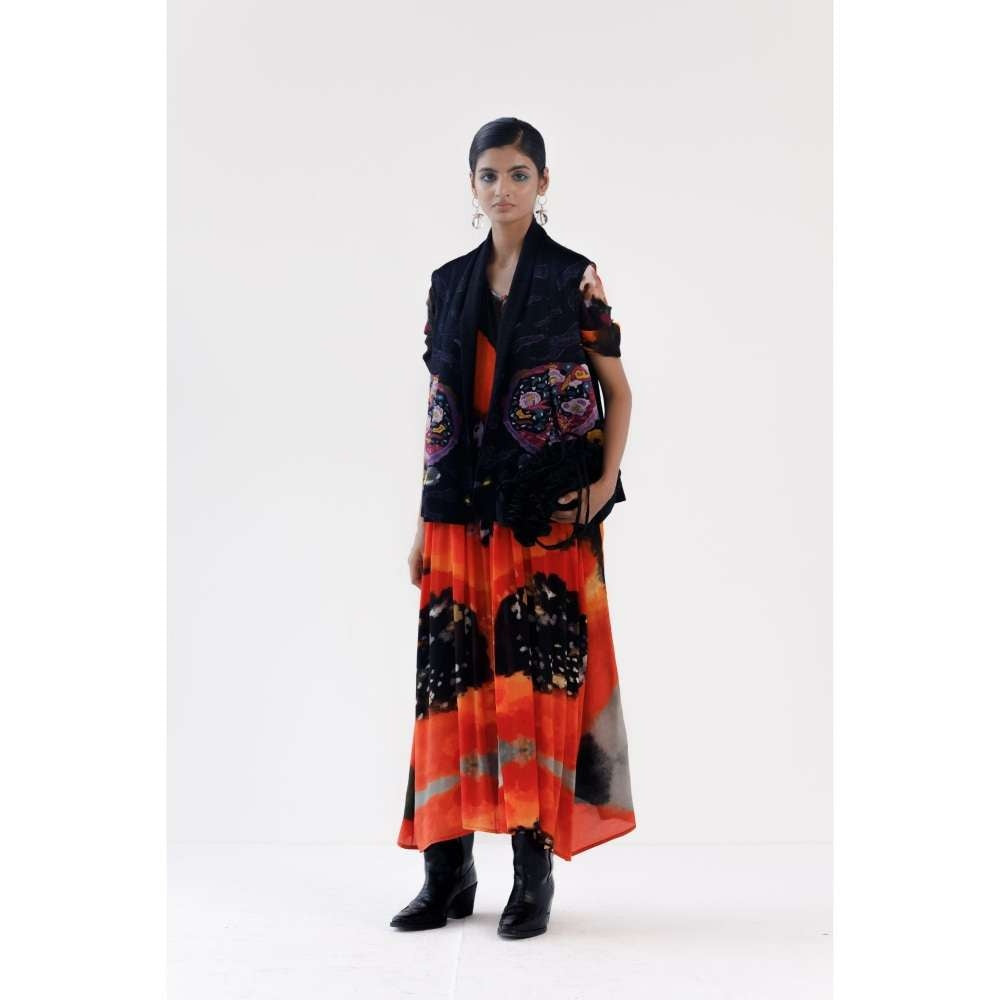 YAVI Pixie Ethnic Jacket - Navy Blue