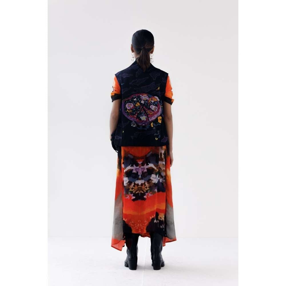 YAVI Pixie Ethnic Jacket - Navy Blue
