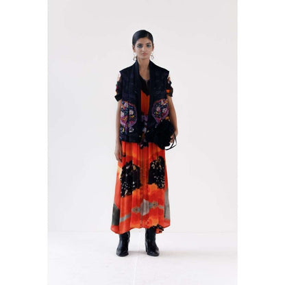 YAVI Pixie Ethnic Jacket - Navy Blue