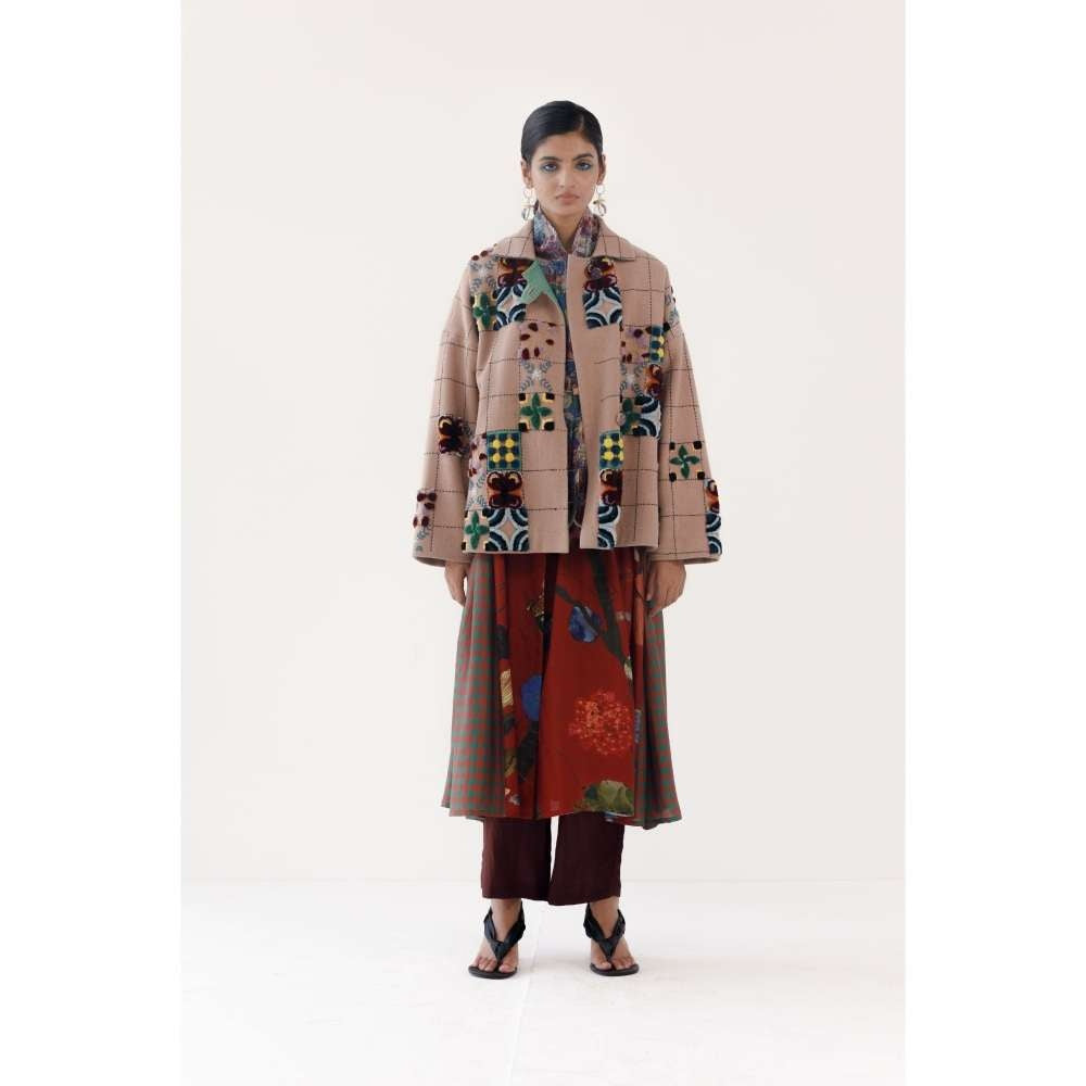 YAVI Lyra Ethnic Jacket - Peach