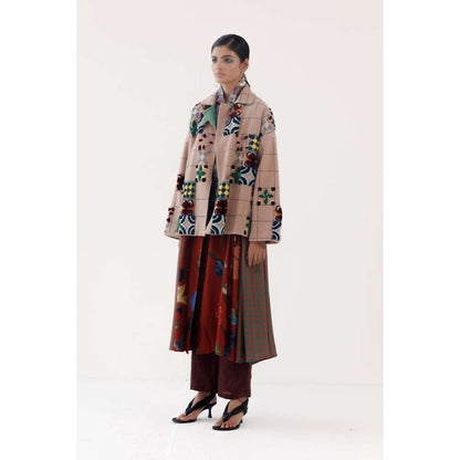 YAVI Lyra Ethnic Jacket - Peach