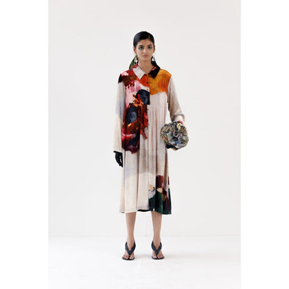 YAVI Lara Midi Dress - Multi-Color