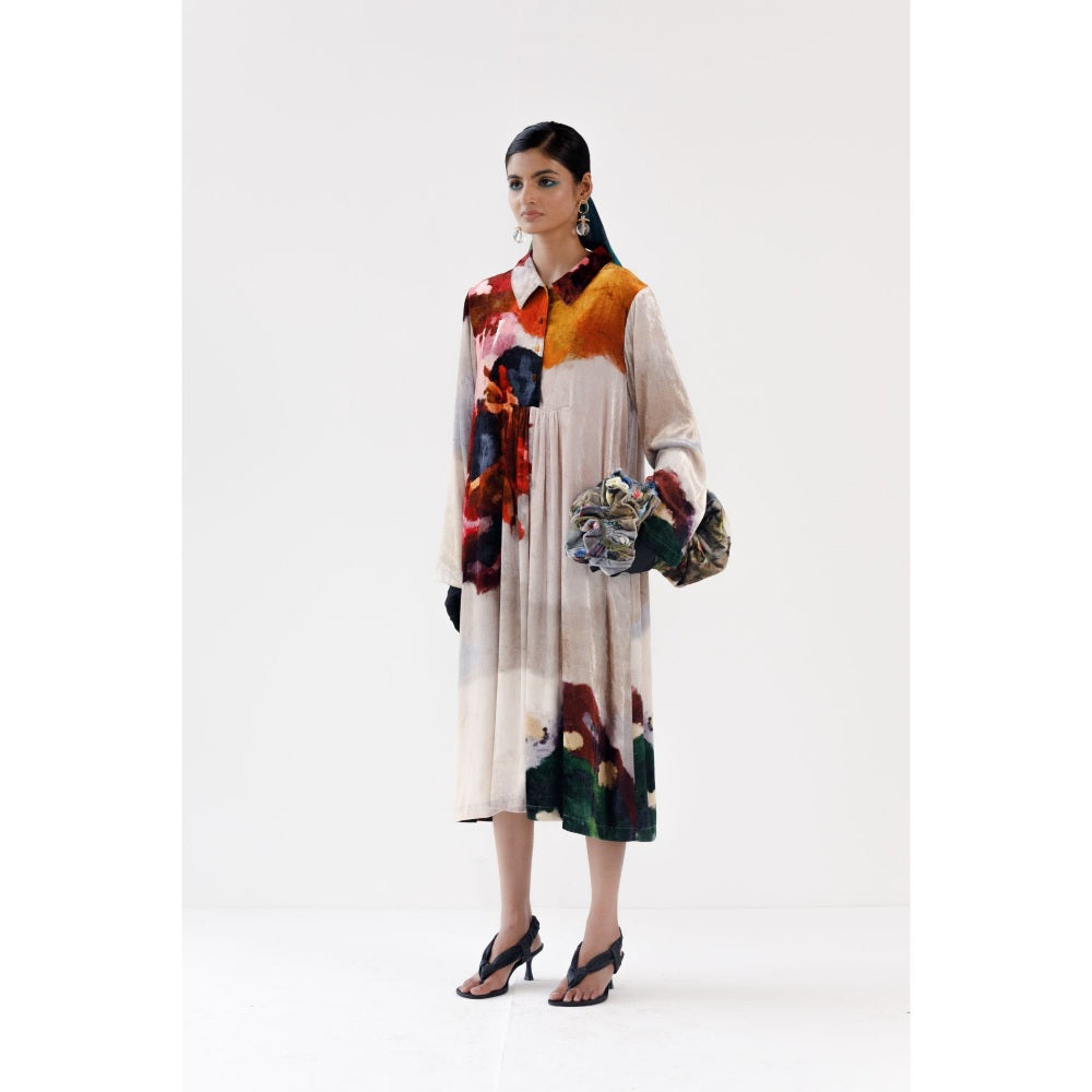 YAVI Lara Midi Dress - Multi-Color