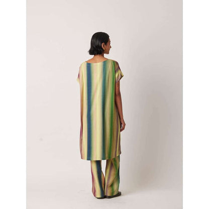 YAVI Women's Aura Colorblock & Printed Multi-Color Kurta