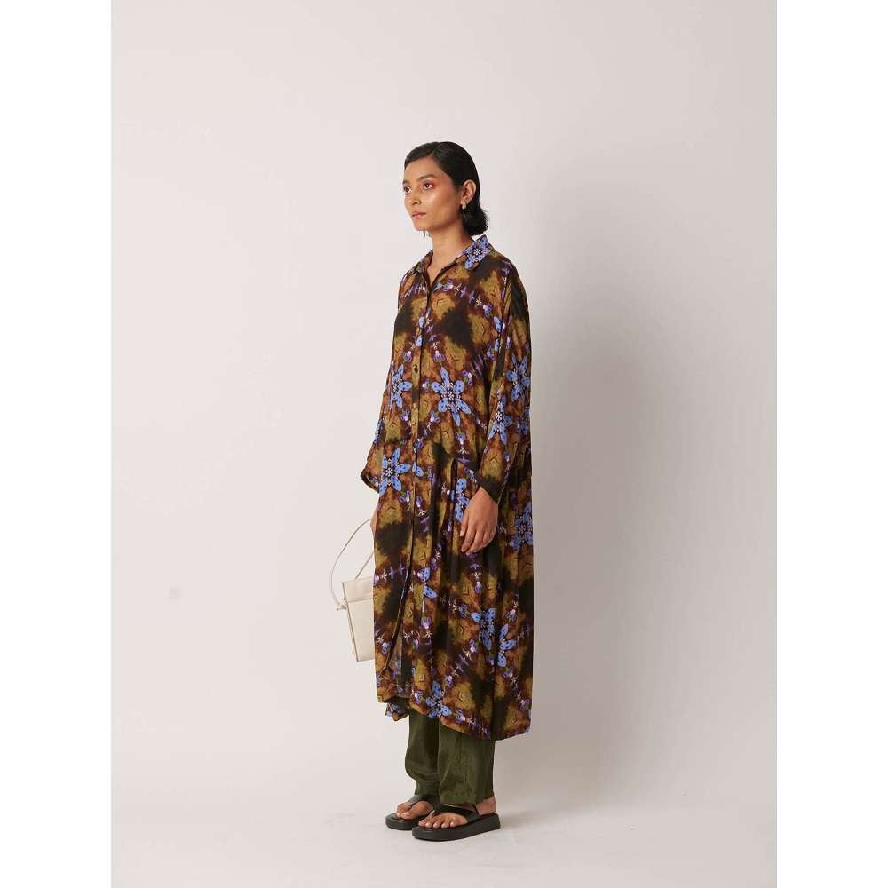 YAVI Women's Aardo Tie & Dye & Printed Multi-Color Kurta