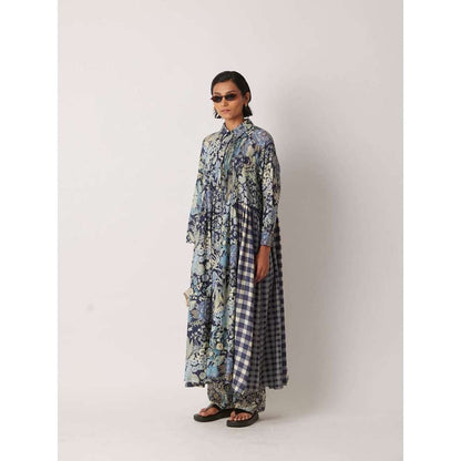 YAVI Women's Irca Floral & Printed Multi-Color Anarkali Kurta