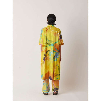 YAVI Women's Barbi Printed Yellow Pant